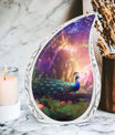 Classic Design 3 Inch Peacock Urn for Adult Ashes.