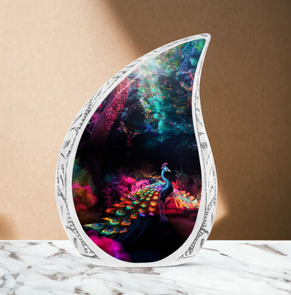 3 inch peacock cremation urn.