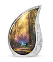 Classic 3-inch peacock Cremation urn for Storing ashes.