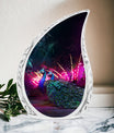 Peacock Cremation Urn in Aluminium.