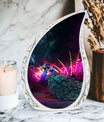 Peacock Cremation Urn in Aluminium.