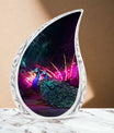 Peacock Cremation Urn in Aluminium.