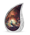 3 inch Peacock Memorial Urn, versatile modern urn.