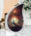 3 inch Peacock Memorial Urn, versatile modern urn.