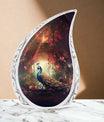 3 inch Peacock Memorial Urn, versatile modern urn.