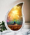 Classic Peacock Urn for Human Cremation Ashes.