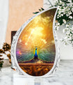 Classic Peacock Urn for Human Cremation Ashes.