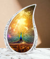 Classic Peacock Urn for Human Cremation Ashes.