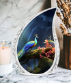 Classic Peacock Cremation Urn| Memorial Urn for Human.