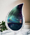 Classic Peacock Urn made of aluminium for cremation