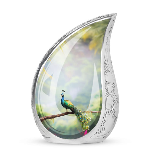 Classic Peacock Urn for Ashes for Adults