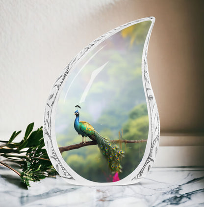 Classic Peacock Urn for Ashes for Adults