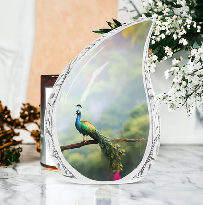 Classic Peacock Urn for Ashes for Adults