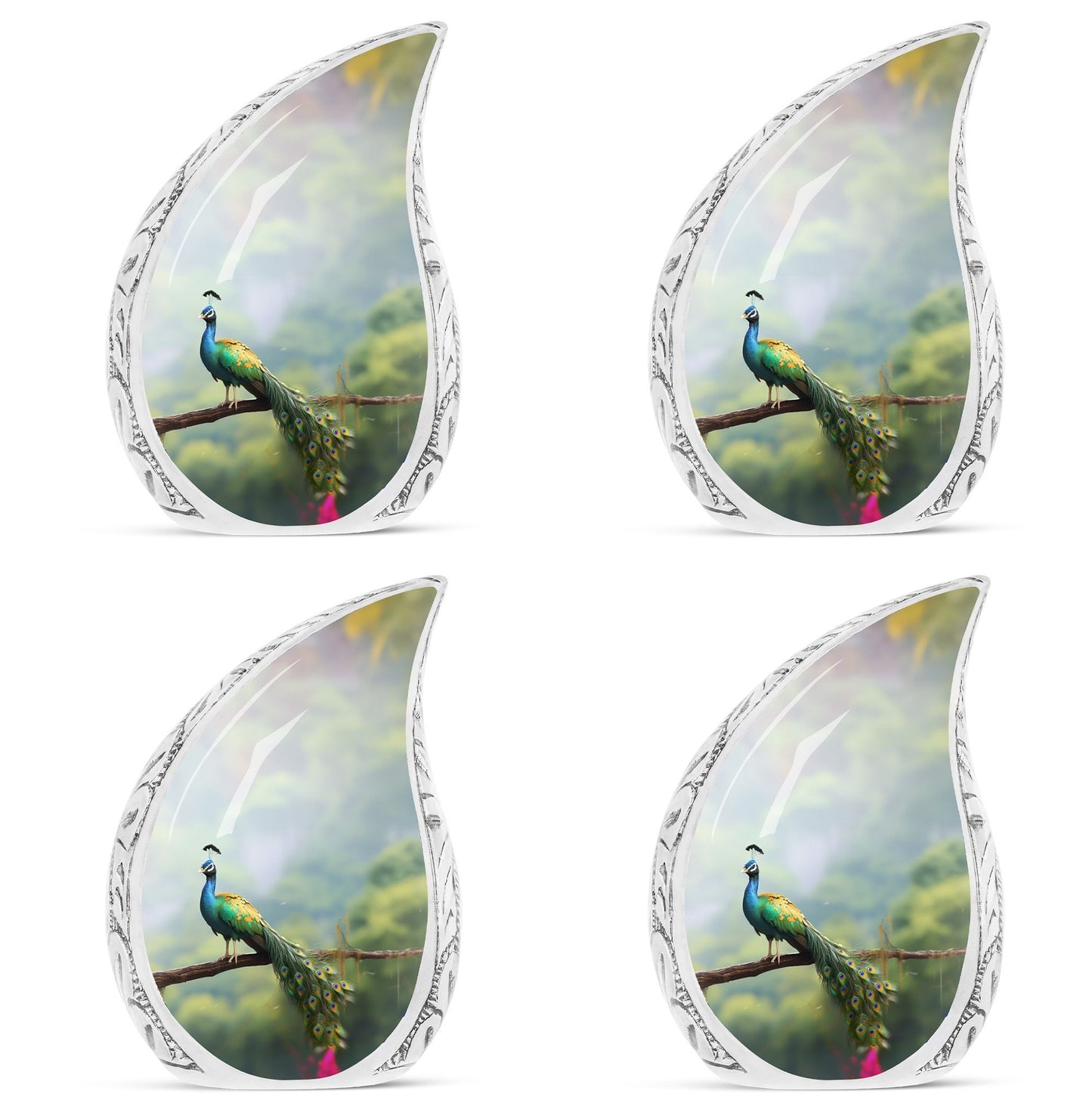 Classic Peacock Urn for Ashes for Adults