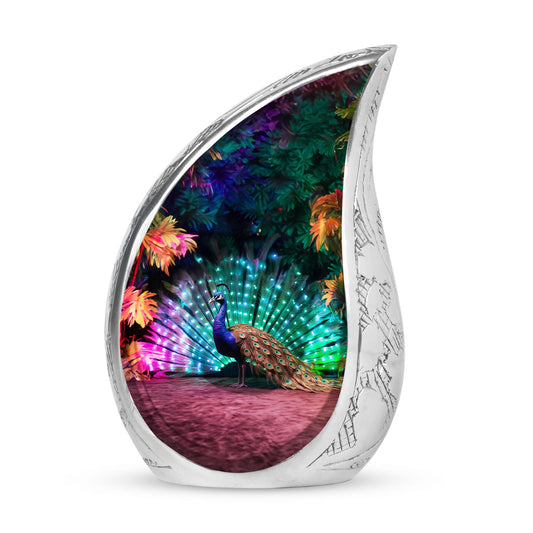 Classic Peacock Cremation Urn.