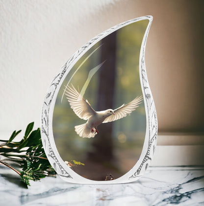 Classic Dove flying Memorial Urn