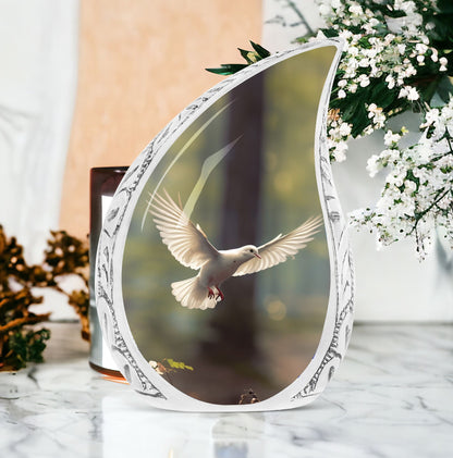 Classic Dove flying Memorial Urn