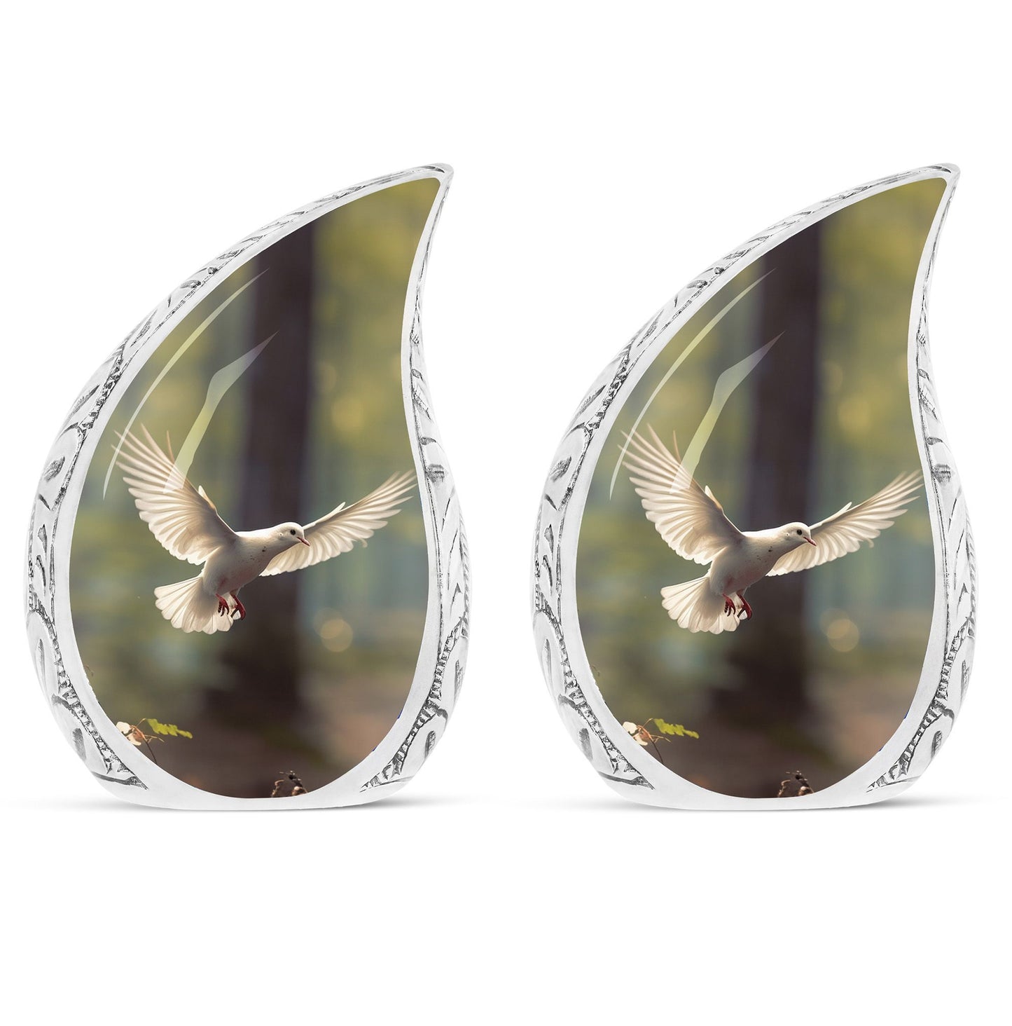 Classic Dove flying Memorial Urn