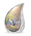 Classic Dove Cremation Urn, aluminium large cremation urn