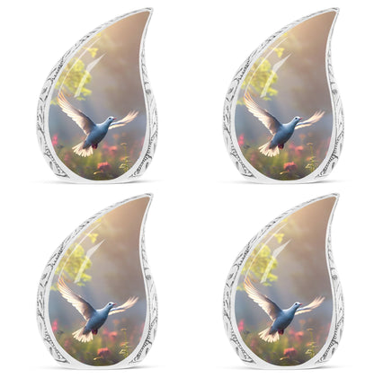 Classic Dove Cremation Urn, aluminium large cremation urn
