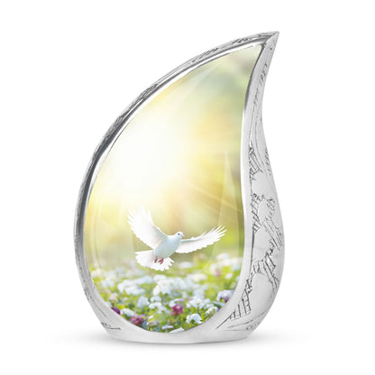 Aluminium Eternal Peace Dove Urn.