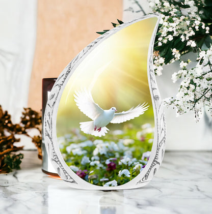 Aluminium Eternal Peace Dove Urn.