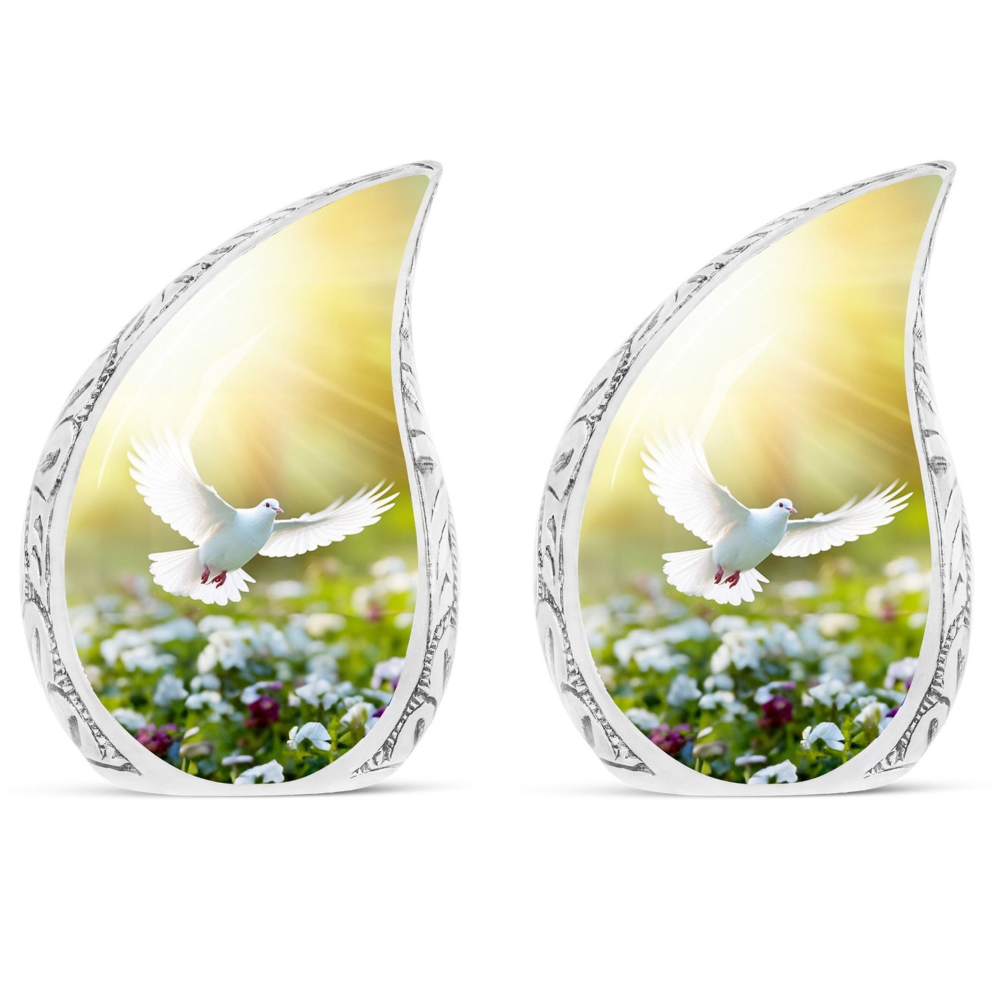Aluminium Eternal Peace Dove Urn.