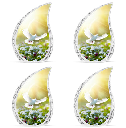 Aluminium Eternal Peace Dove Urn.