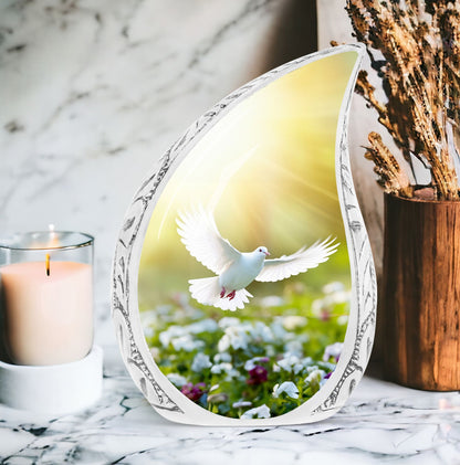 Aluminium Eternal Peace Dove Urn.