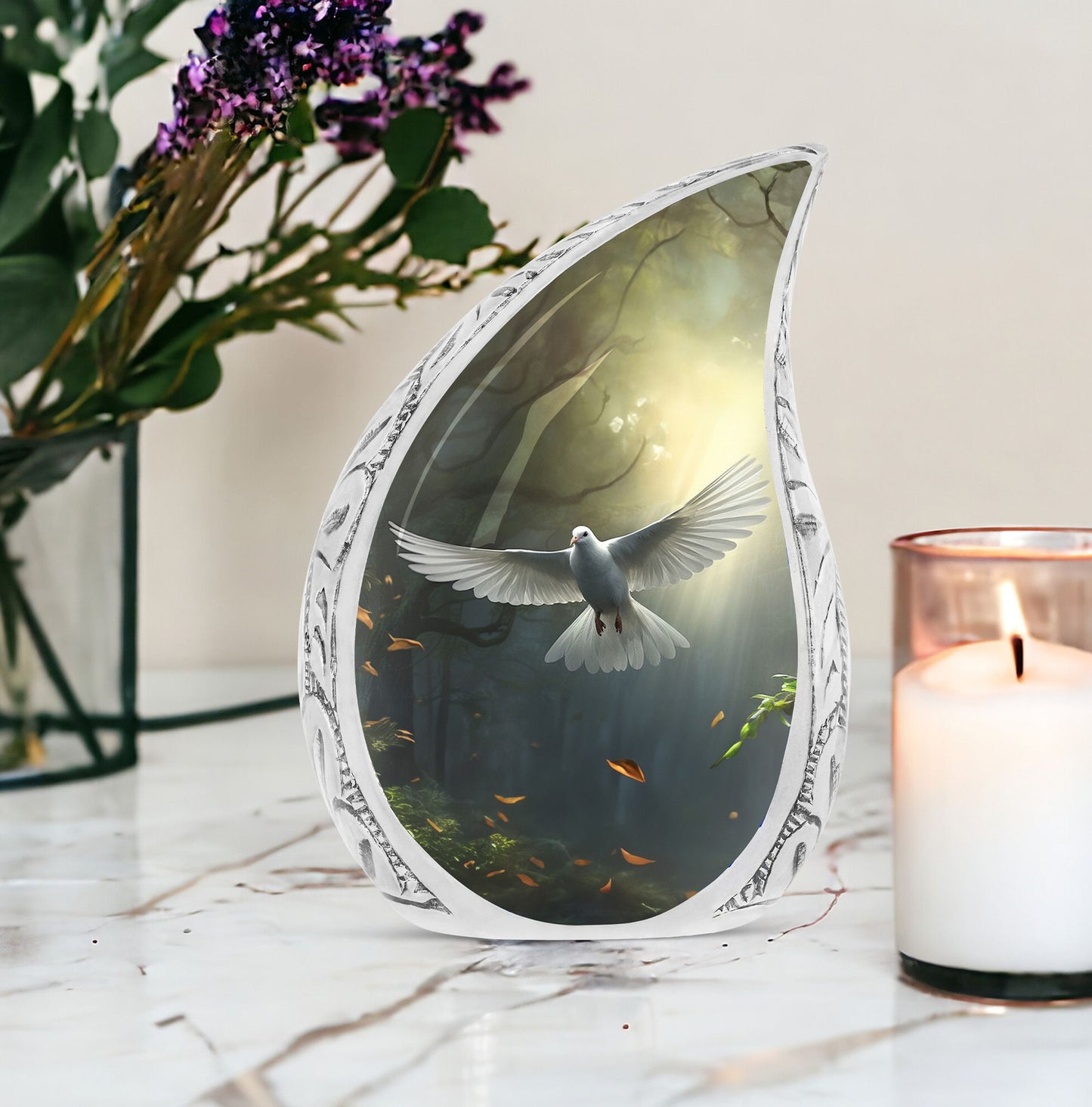 Dove Symbol of Hope Cremation Urn.