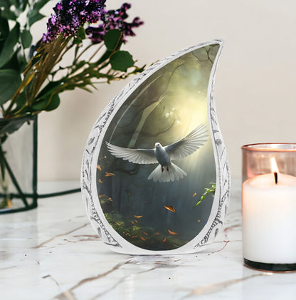 Dove Symbol of Hope Cremation Urn.