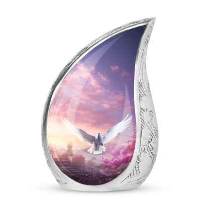 Classic Dove Cremation Urn designed for human ashes.
