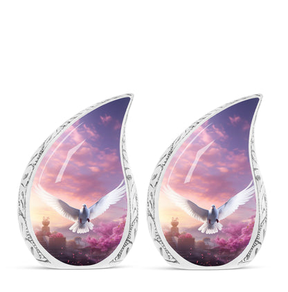 Classic Dove Cremation Urn designed for human ashes.
