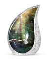 Dove Memorial Urn, Large Aluminium Cremation Urn 