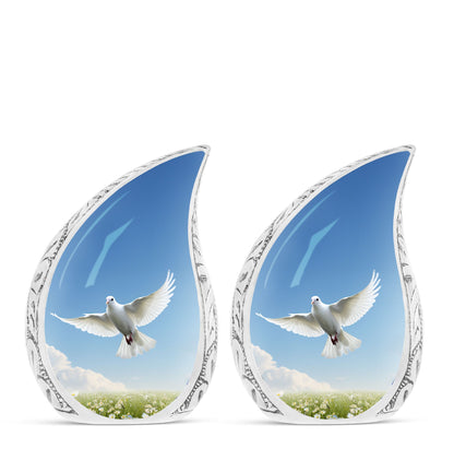 Classic 3 inch Dove Cremation Urn for Ashes.