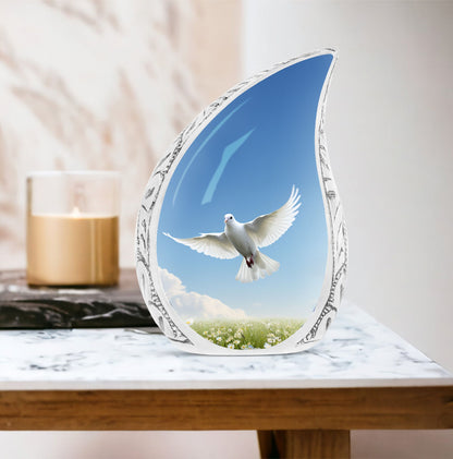 Classic 3 inch Dove Cremation Urn for Ashes.