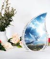 Classic Dove Cremation Urn for Human Ashes in Aluminum