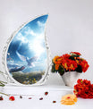 Classic Dove Cremation Urn for Human Ashes in Aluminum