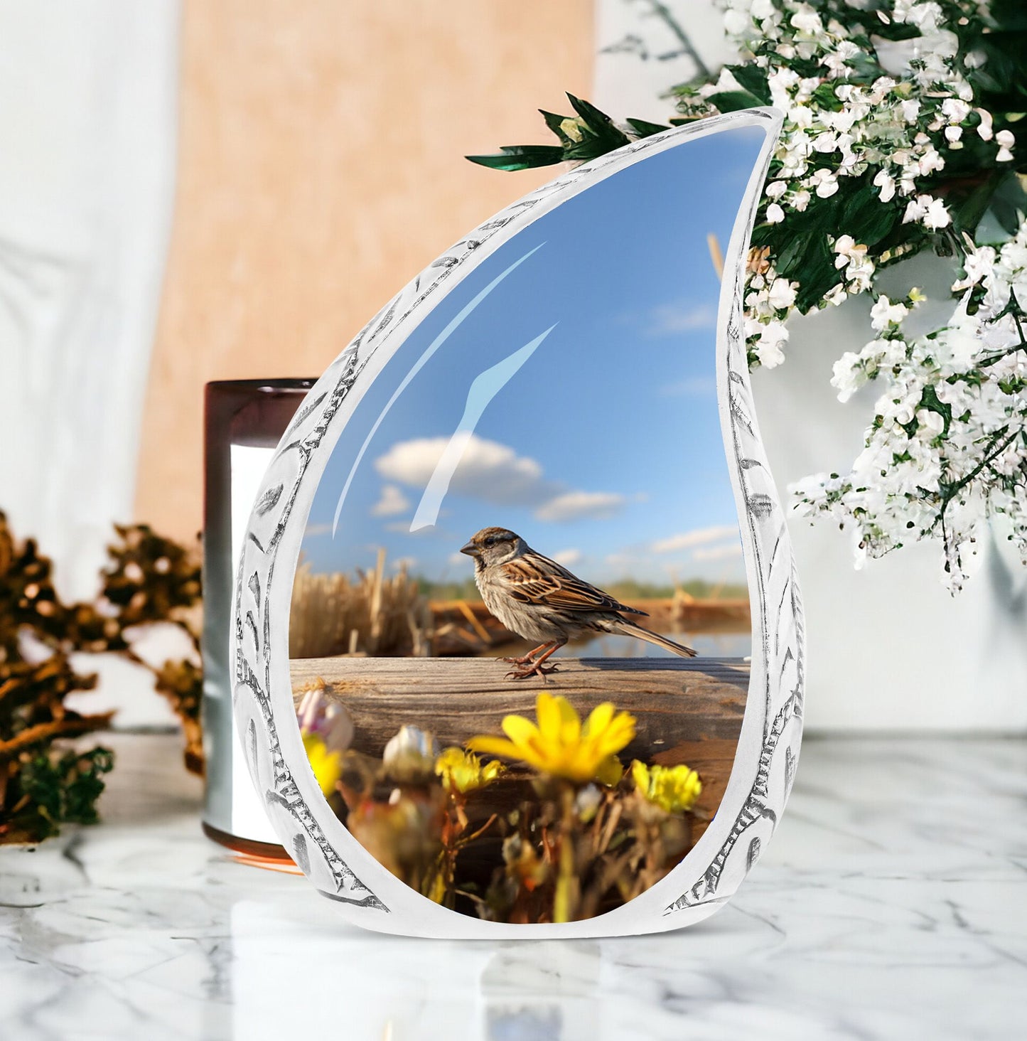 Sparrow Urn for Human Cremation Ashes.