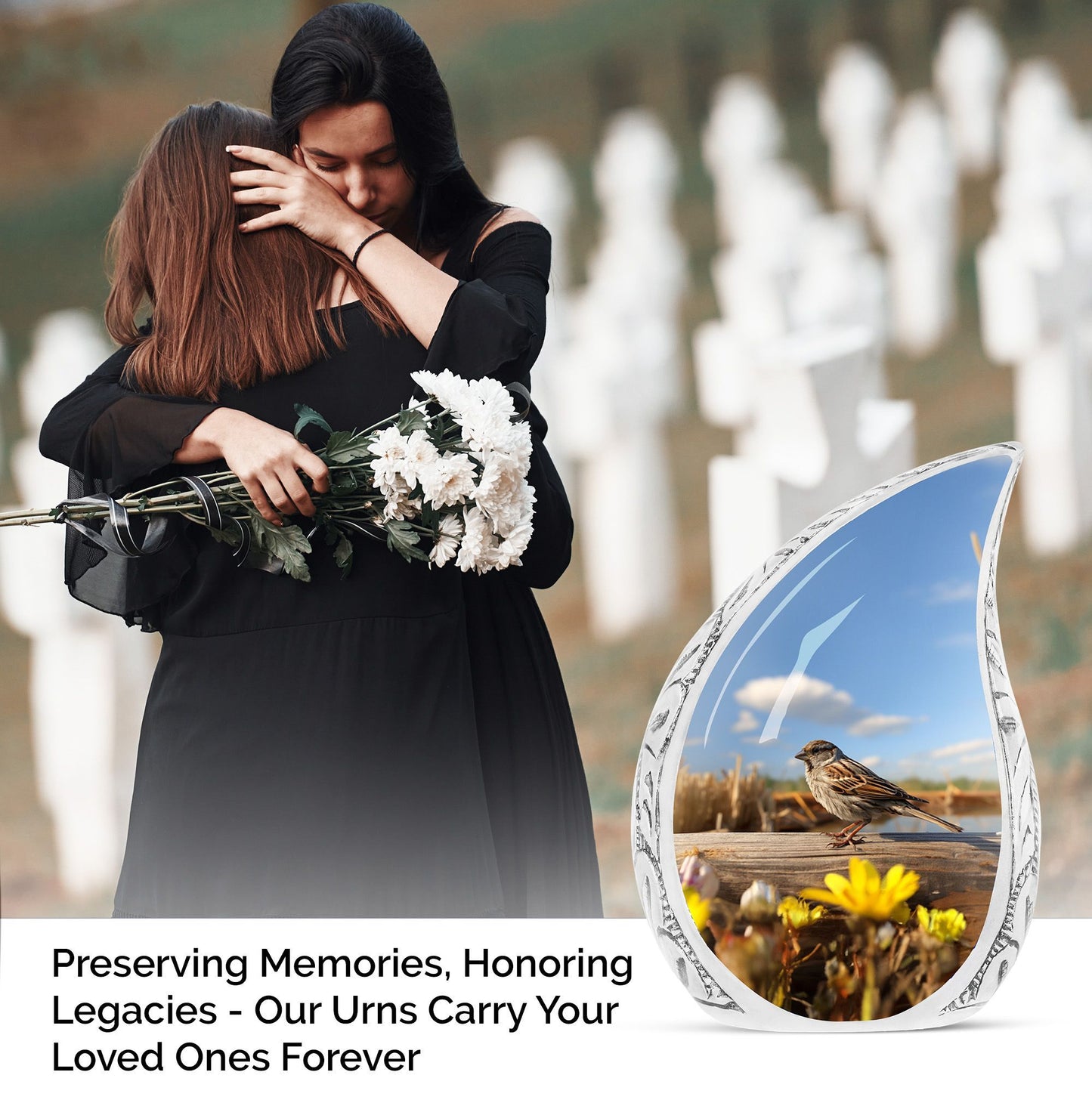 Sparrow Urn for Human Cremation Ashes.