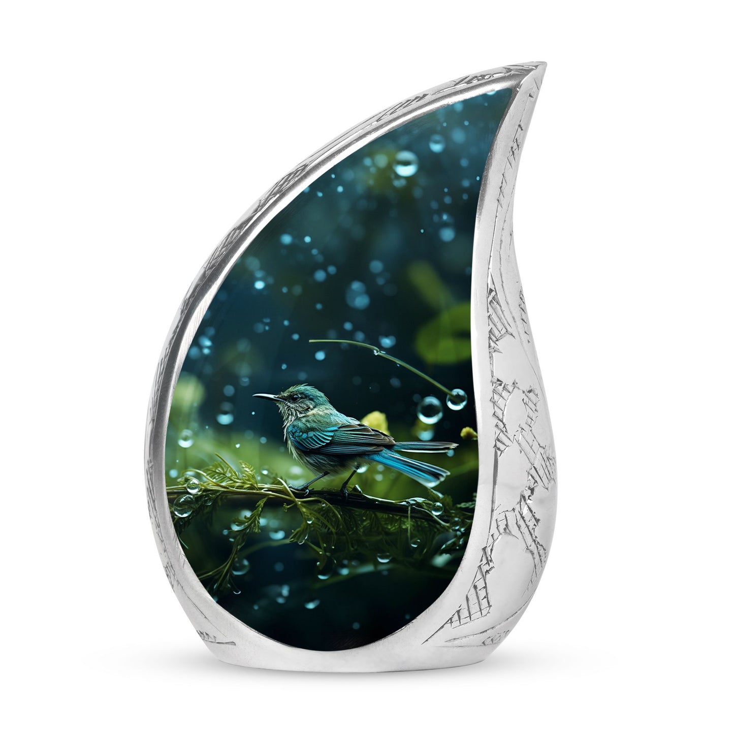Classic Green Sparrow Cremation Urn for Mother.