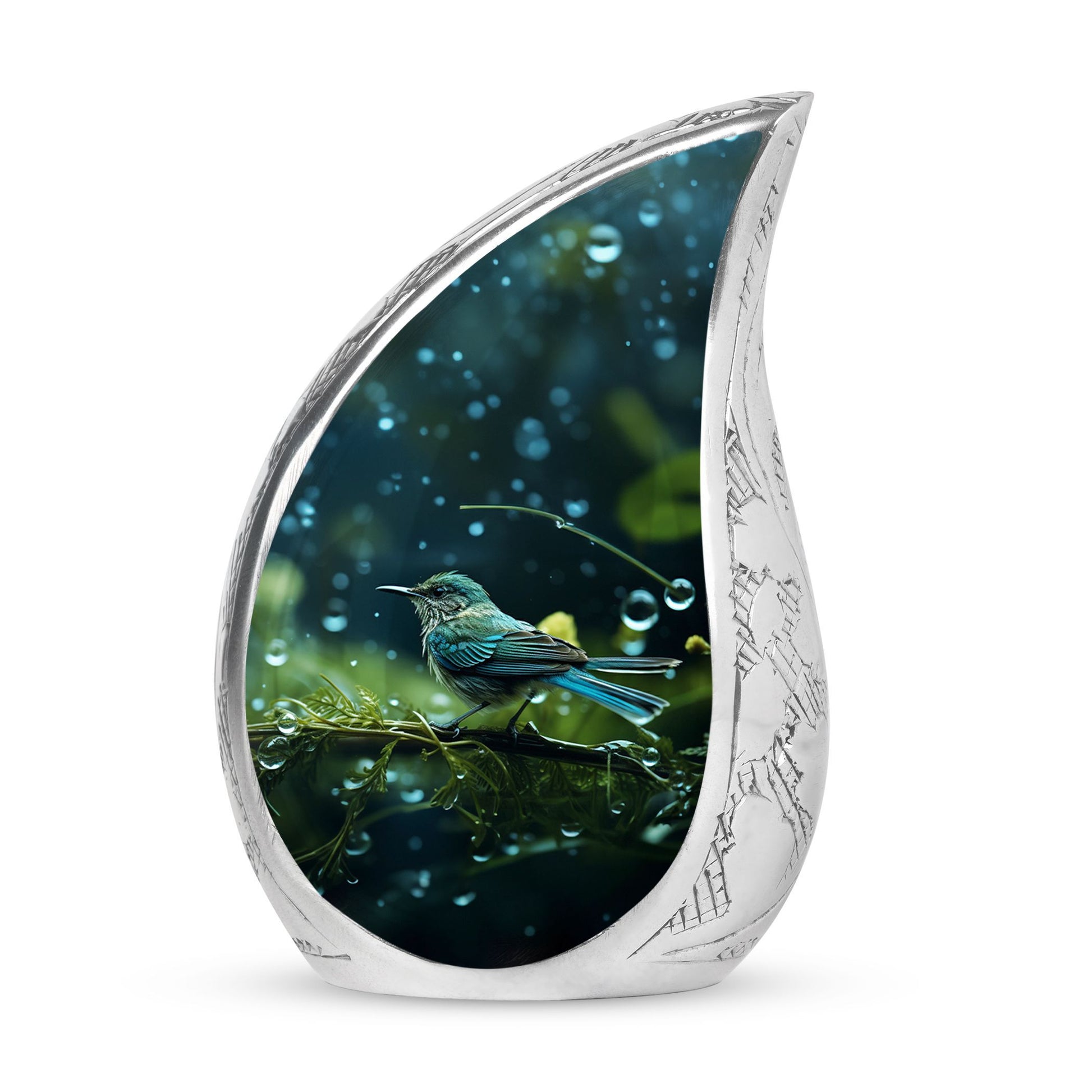 Classic Green Sparrow Cremation Urn for Mother.