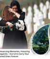 Classic Green Sparrow Cremation Urn for Mother.