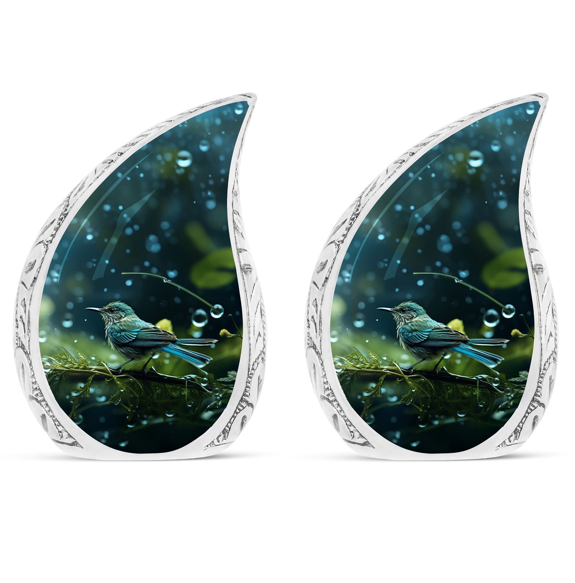 Classic Green Sparrow Cremation Urn for Mother.