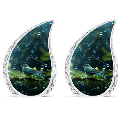 Classic Green Sparrow Cremation Urn for Mother.