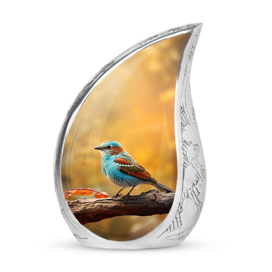 Colorful Sparrow Cremation Urn, a 10 inches classic Urn