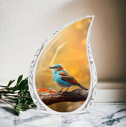 Colorful Sparrow Cremation Urn, a 10 inches classic Urn