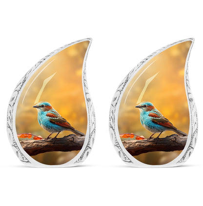 Colorful Sparrow Cremation Urn, a 10 inches classic Urn