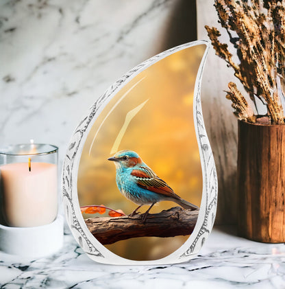 Colorful Sparrow Cremation Urn, a 10 inches classic Urn