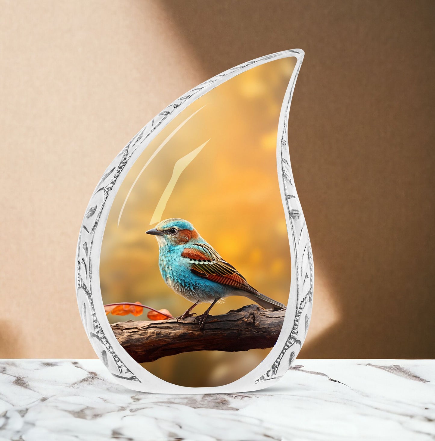 Colorful Sparrow Cremation Urn, a 10 inches classic Urn